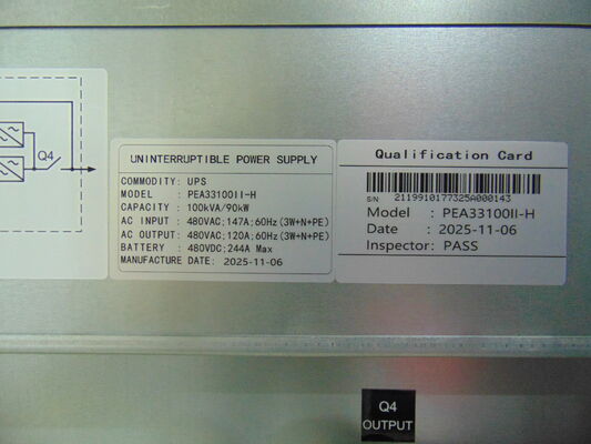 UPS basé sur un transformateur en ligne 10-200kVA, haute tension 480Vac/60Hz